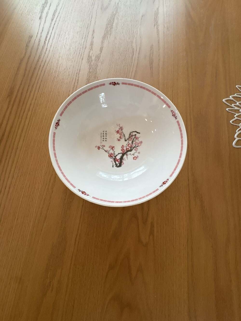 Tatung Taiwan Vintage Porcelain Serving Bowl with Plum Blossom Floral Design